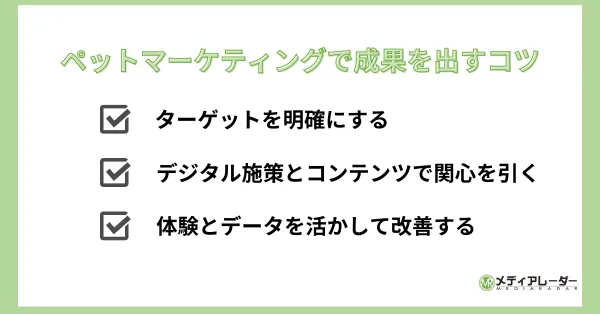 ペットマーケティング コツ